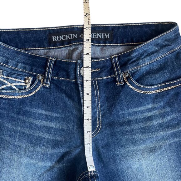 Vintage Rockin Denim Jean Y2K Capri Pants Size 8 - Picture 9 of 9